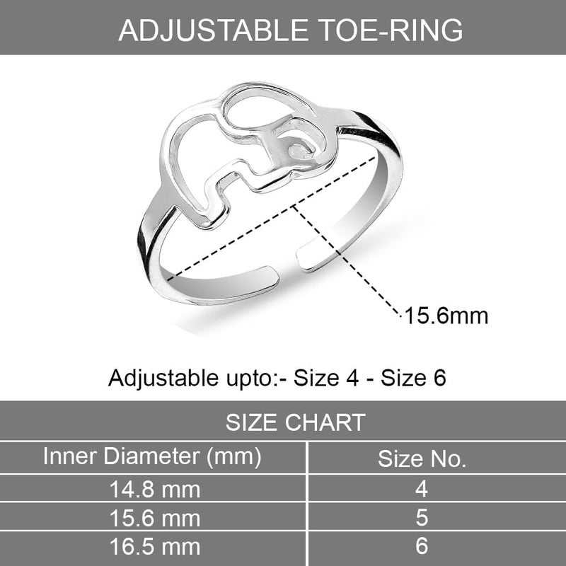 LeCalla 925 Sterling Silver Toe Rings for Women | Minimalist Classic Toe-Rings for Gifting Simple Open Adjustable Toe Band Ring for Women | Smoother and Comfortable to Wear - Image 4